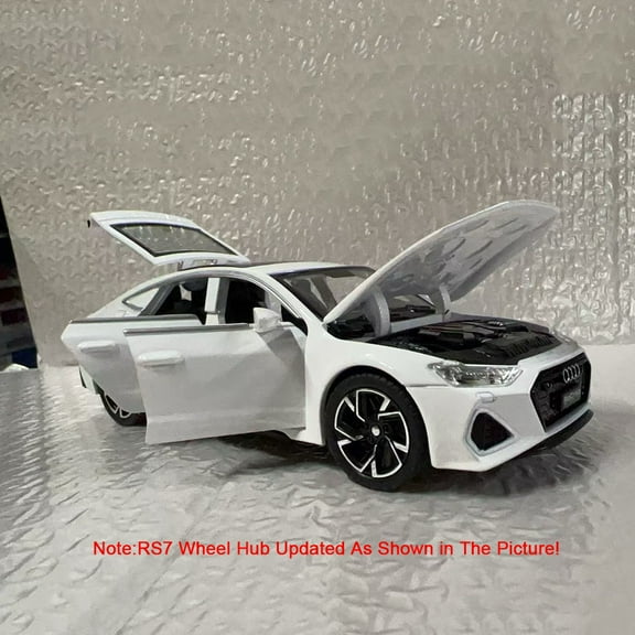 1:32 Audi RS7 Sportback Model Toy Cars Alloy Diecast 6 Doors Opened with Pull Back Rubber Tires Ornament Vehicle Toys Gifts