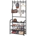 thumbnail image 1 of Perchero Rack Closet Ropero Practiksa con Zapatera Color Negro Perchero con Estante, 1 of 5