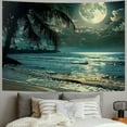 thumbnail image 2 of PRATYUS  Beach Tapestry for Bedroom Hawaii Coconut Tropical Tree Moon Light Wall Hangings Ocean Seawater Landscape Tapestries for Living Room Dorm Backdrop Walls Decorative  40x30inch, 2 of 6