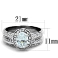 thumbnail image 2 of Women's Stainless Steel High polished CZ Clear 4.20(g) Engagement Ring, 2 of 4