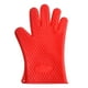 thumbnail image 1 of Guantes de silicona para hornear de 130 g, aislantes para altas temperaturas, con forma de corazón y cinco dedos, para cocina, ollas y microondas, 1 of 2