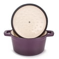 thumbnail image 4 of BergHOFF Neo 3pc Cast Iron Cookware Set, Grill Pan & Round Dutch Oven, Purple, 4 of 5