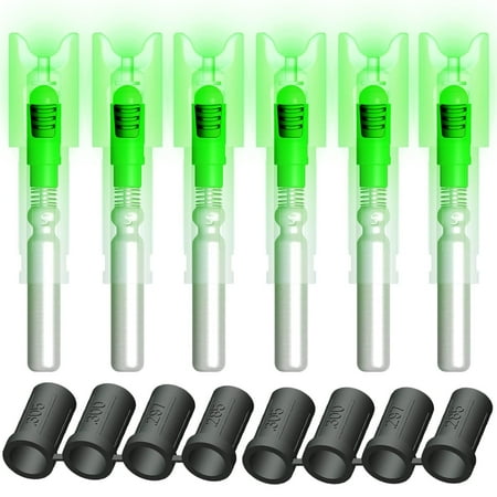 YuanYuan 6PCS Crossbow Lighted Nocks for Bolts with .285"/.297"/.300"/.305" Bushings with ON/Off Switch LED Arrow Nocks