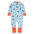thumbnail image 2 of WIBACKER Baby Cotton Long Pajamas with Mittens Cuff for Boys 2 Way Zipper Both Footed and Footless Sleepers, 2 of 9