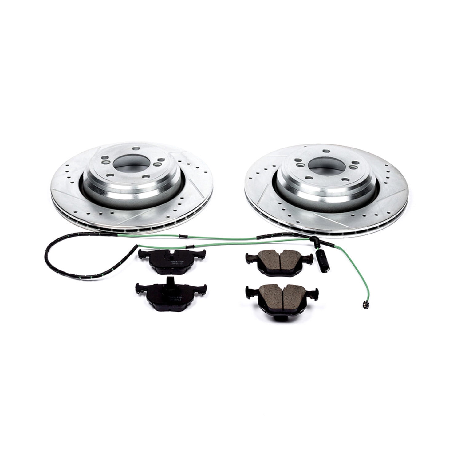 PowerStop Rear Z23 Evolution Sport Carbon-Fiber Ceramic Brake Pad and Drilled & Slotted Rotor Kit Fits: BMW Select Models K5732