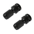 thumbnail image 2 of Shisuyan 2pcs 1/4 Inch Hex Drill Chuck Conversion Kit Converter Impact Driver 1/2 Inch Square Quick Change Adapter Converts Air Power Wrench Changeover Head (Black), 2 of 9