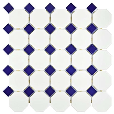 UPC 732763203861 product image for SomerTile FXLMOWCB Retro Octagon Porcelain Floor and Wall Tile, 11.5