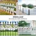thumbnail image 4 of Topboutique 2 Pcs Railing Planter Box Outdoor Balcony Hanging Flower Pots Railing Fence Garden Balcony Planter Pots Metal Bucket Flower Holders for Garden Yard Patio Porch Home Decor,White,16 inch, 4 of 8