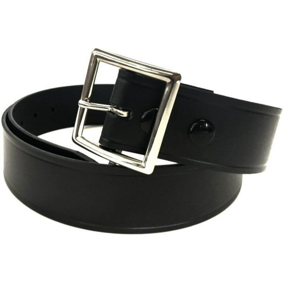 Perfect Fit 1.5in Garrison Belt, Plain, Chrome Buckle, Black, 30