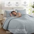 thumbnail image 5 of Ameha 2-Piece Linen Bedspread Set Ultrasonic Chevron Pattern Lightweight Quilt Set Grey Twin, 5 of 8