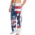 thumbnail image 6 of Logiee bass fish with the USA flag Print Pajama Pants for Men,Men’s Pajama Bottoms,Mens PJ Pants with Pockets & Button Fly-Small, 6 of 6