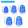 thumbnail image 2 of Uxcell Rubber Finger Tips Silicone Thumb Fingertip Protector Thimble for Guitar Playing Blue 5 Size 20 Pack, 2 of 6