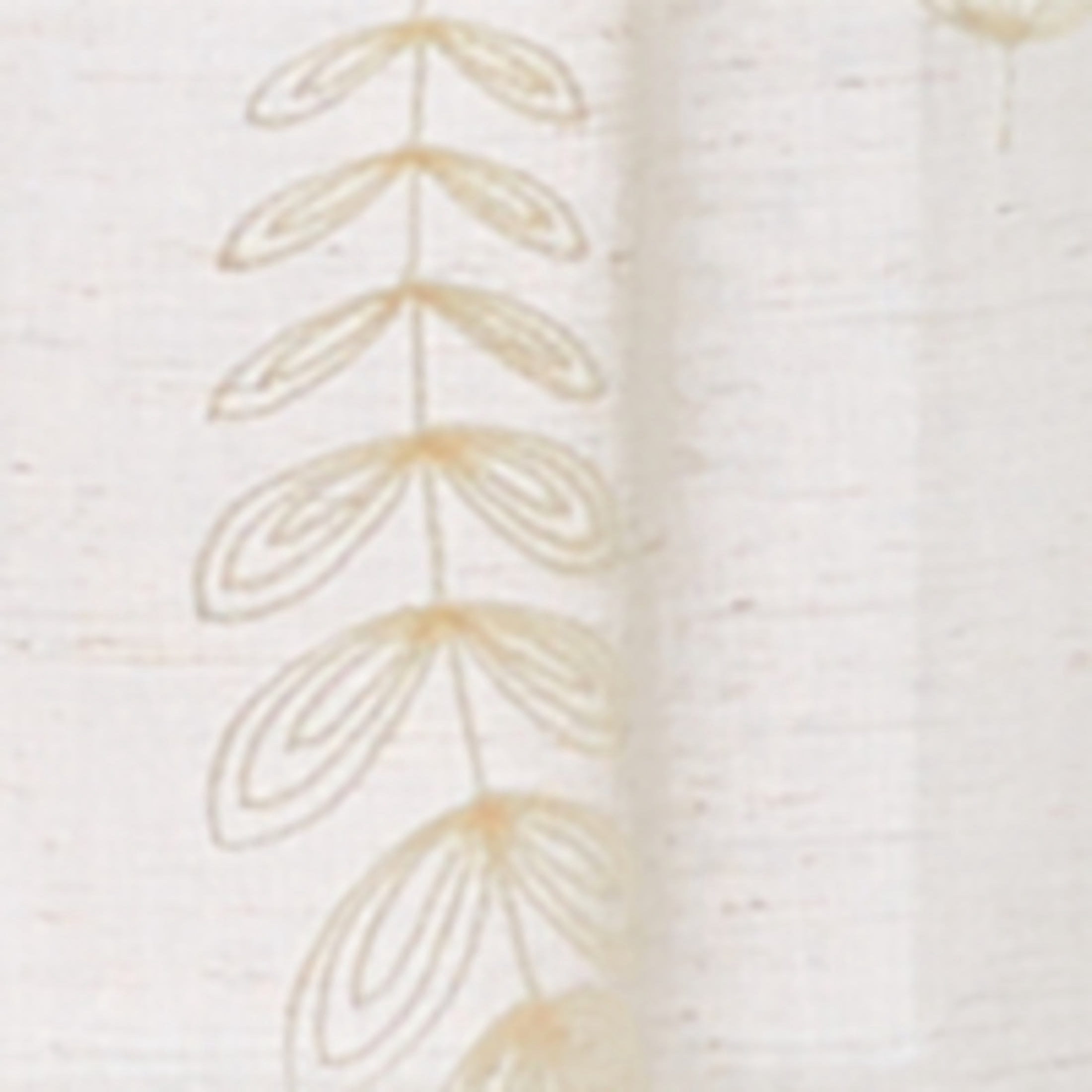 Better Homes & Gardens Embroidered Botanical Valance & Tier Set, 3-Piece Curtain, Indoor, Papyrus Beige, 60" W x 36" L, Adult, Teen