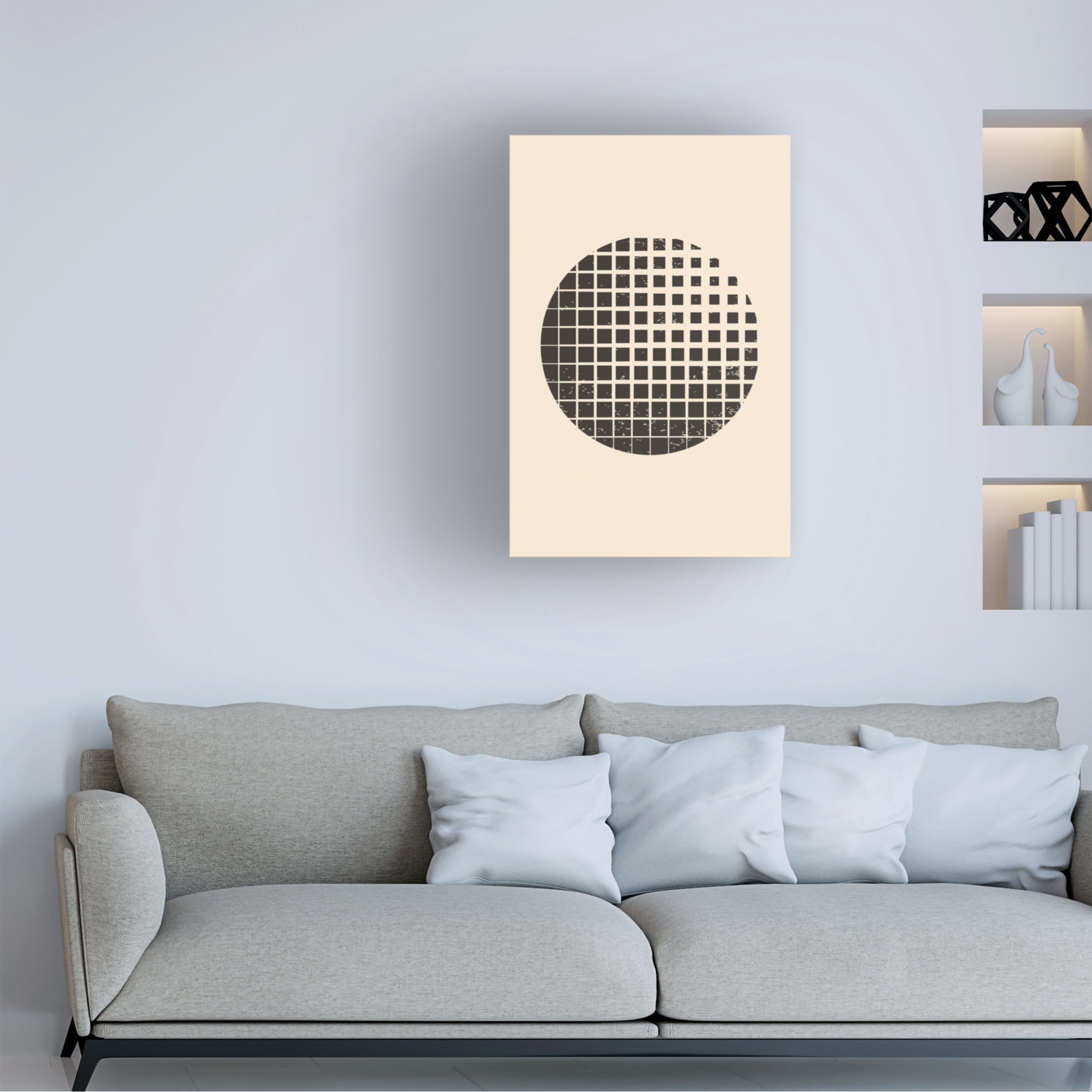Trademark Fine Art jay stanley Minimal Halftone Shapes 2 Canvas Wall Art