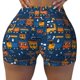 thumbnail image 2 of Balery Funny Steam Train Pantalones cortos de entrenamiento estampados para mujer, sin costuras, ajustados, para gimnasio, yoga, correr, deportes, ejercicio activo, fitness.-Small, 2 of 8