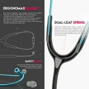 MDF Acoustica® Lightweight Dual Head Stethoscope (MDF747XP) - Matte Black and Blue