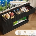 thumbnail image 6 of ANPOO Fluted 30-40 Gallon Fish Tank Stand with Power Outlet, 42" Aquarium Stand with 2 Drawers and Storage Door, Heavy Duty Tank Stand for 2 Fish Tank & Reptile Terrarium, 1000lbs Capacity, Black, 6 of 9