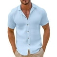 thumbnail image 1 of pstuiky camiseta de hombre, Camisa hawaiana de manga corta con estampado tropical para hombre camisas casuales para hombre m, 1 of 5