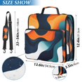 thumbnail image 2 of FORMRS Zipper Binder with Shoulder Strap 2-inch Ring 500 Sheet Capacity File Bag, Green Abstract Wavy, 2 of 5