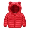thumbnail image 5 of Esaierr 3PCS Boys Girls Ears Hooded down Jackets Set for Toddler Kids Lightweight Puffer Snowsuit Coats down Vest down Pants Outfits Winter down Jacket Set 1-5Y, 5 of 10