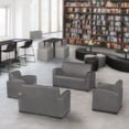 thumbnail image 2 of Nova Lounge Vinyl Chair in Grey, 2 of 10