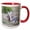 Red/White, variant on 3drose, Usa, Wy. White-tailed Jackrabbit Scratches Behind Its Ear., 11oz Mug