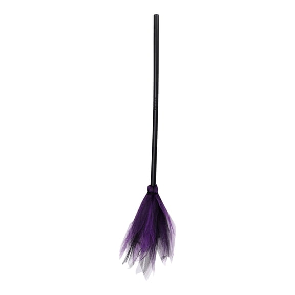 Halloween Witch Broom Decoration, Detachable Party Prop Rustic Straw Sweeper, Farmhouse Style Spooky Ornament for Indoor Outdoor Porch Home Haunted Display