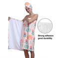 thumbnail image 5 of Colevkie Women 2 Pieces Adjustable Bath Skirt & Cap Bath Wrap Set Bath Wrap Towel Hair Drying Cap Soft Portable for Travel Bathroom Sauna Printed Vintage Florals Pattern, 5 of 8