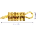 thumbnail image 2 of 300 Sets 14 x 3.5 mm Barrel Screw Clasps for Jewelry Making, Copper and Plating Twist Clasps for DIY Jewelries, Necklaces, Bracelets and Anklets (100 PCs Each in Gold, Silver and Platinum), 2 of 5