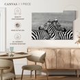 thumbnail image 5 of Elephant Stock Loving Zebras Wall Art - Horizontal Canvas Wall Art - Living Room Wall Decor - Animal Canvas - Black And White Decor - 12" x 8", 5 of 8