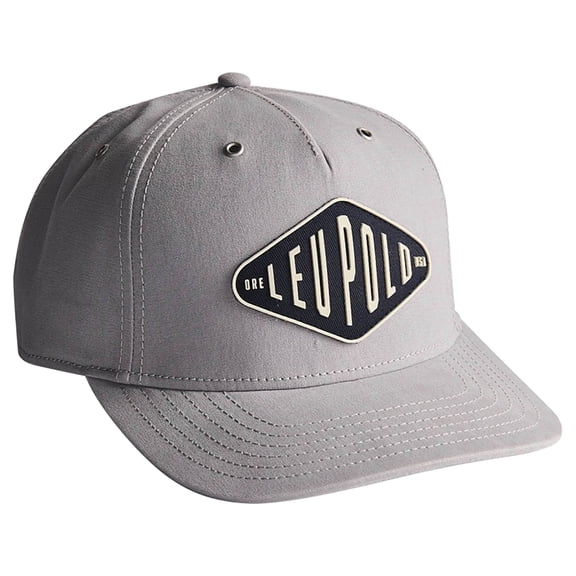 Leupold Men's Brushed Canvas Diamond Badge Trucker Hat Gray One Size Fits Most