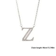 thumbnail image 2 of Guodhu Silver Plated Initial Necklace for Women Letter Necklace with Letter A to Z Cystal Initials Choker Pendant Necklace Round Diamond Fancy Letter Necklace Gift for Mother And Daughter, 2 of 3