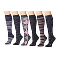 thumbnail image 2 of Colorfut Women's 6-Pairs Colorful Patterned Knee High Socks, 2 of 2