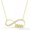 Yellow Gold Plated, variant on Infinity Charm Cubic Zirconia CZ Crystal Pave & Cursive "Mom" Script Pendant in .925 Sterling Silver w/ Rhodium w/ Rhodium