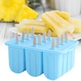 thumbnail image 2 of M Buder Molde De Silicón Para Helado Y Paletas 12 Cavidades Con Tapa Y 50 Palitos De Madera Color Azul Herramienta DIY Para Cocina Casera Resistente Al Frío Y Calor (22 cm / 8.7 inches), 2 of 9
