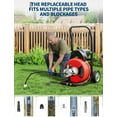 thumbnail image 5 of 75ft 1/2-Inch Electric Drain Cleaner Machine - 370W Portable with Steel Core Cable, Includes Auger, Cutter & Air-Activated Foot Switch for Commercial & Home Drain Cleaning, 5 of 7