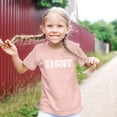 thumbnail image 3 of Floral Eight Birthday Shirt for Girls Cute Children's Flower Theme Birthday Party Outfit Peach Shirt Youth Medium, 3 of 4