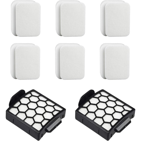 6 Foam Filter 2 Hepa Filter Replacement for Shark ZU62 ZU60 NV255 NV150 NV251 NV151 Navigator Rotator Pet Pro Upright Vacuum Part 1238FT60 1239FT60