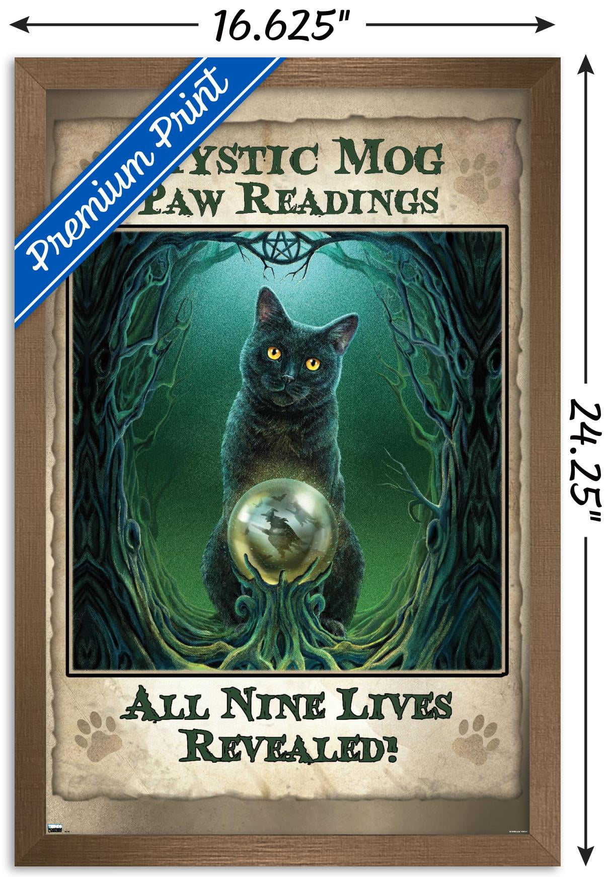 Lisa Parker - Mystic Mog Wall Poster, 14.725" x 22.375", Framed
