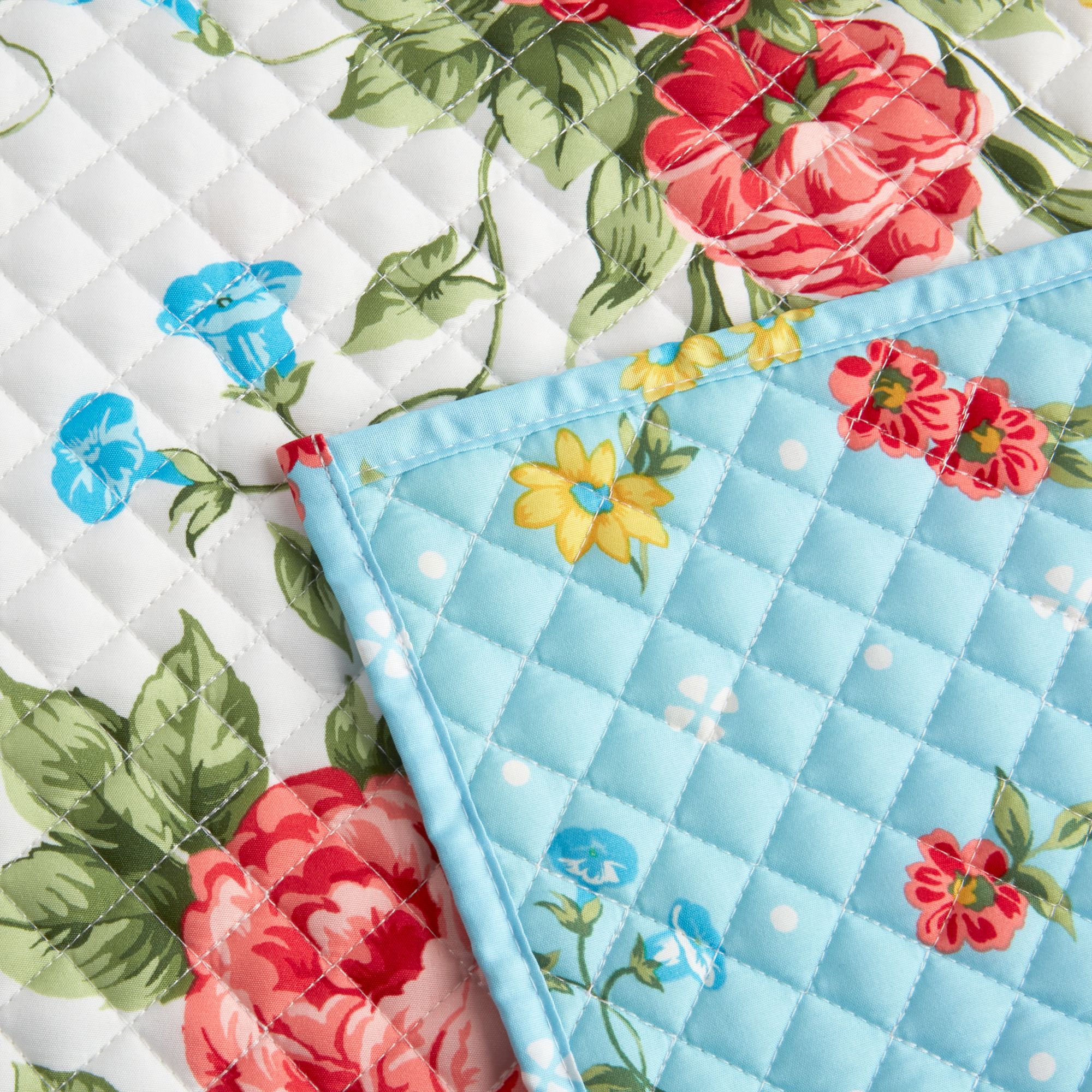 The Pioneer Woman Sweet Rose Quilted Runner, Multicolor, 14"W x 72"L