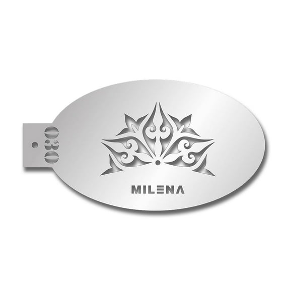 Milena Stencils - Crown 030 - Professional Face & Body Painting Stencils for Kids Party, Halloween, Reusable Tattoo Stencil, Face Painting Template