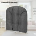 thumbnail image 3 of Gymax 4 Pcs Patio Dining Chair Cushions U-Shaped Chair Pads Non-Slip Bottom Grey, 3 of 9