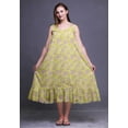 thumbnail image 2 of Bimba Medium Yellow4 Floral Leaves & Rose Cotton Nightgowns For Women Mid-Calf Printed Sleepwear Night Dress X-Small, 2 of 6