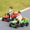thumbnail image 7 of TOBBI 12V Electric Battery-Powered Ride On Toy Tractor Trailer, Green, 7 of 7