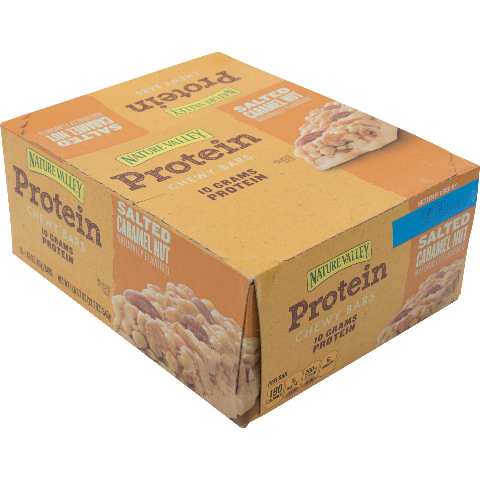 NATURE VALLEY PROTEIN CHEWY BARS SALTED CARAMEL NUT
