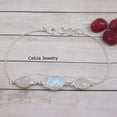 thumbnail image 3 of 925 Sterling Silver Bracelet For Men, Women, Unisex, Moonstone Bracelet Gemstone Unique Handcrafted Bracelet For Her or Him, 3 of 5