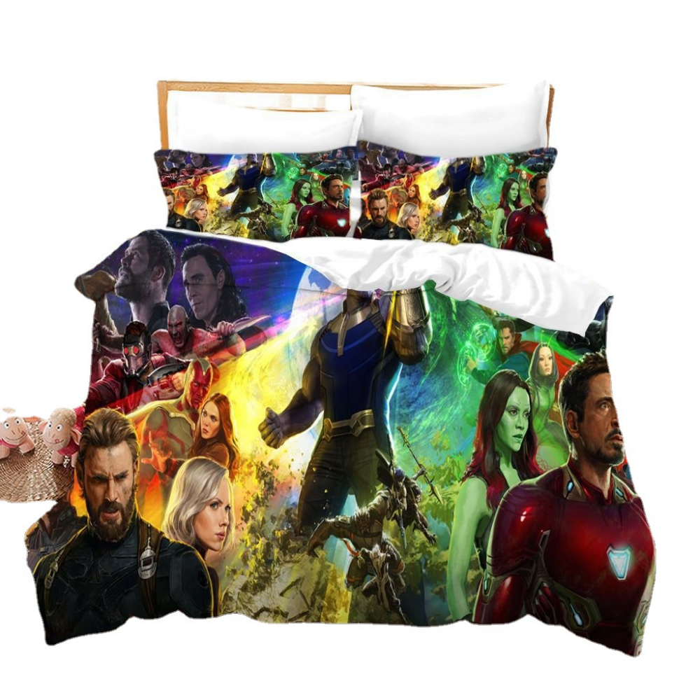 Avengers Duvet Cover Suit, Bedding Suit, 3D Printing, Microfiber, Suitable  For Boys And Girls-Youyoupin
