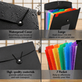 Expandable File Folder Red 10 7 Pocket File Expanding Folder With Labels Black - Walmart.com