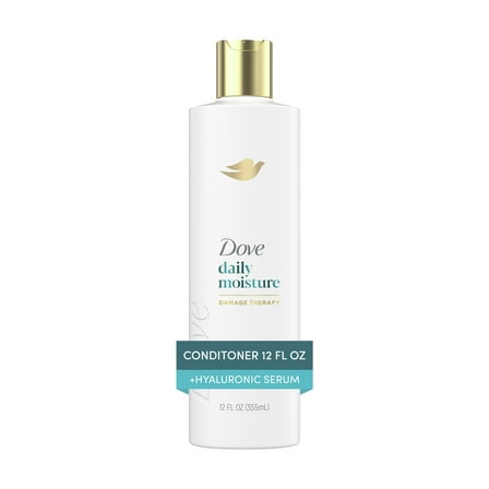 Dove Conditioner Daily Moisture Damage Therapy with Bio-Protein Care Technology & Hyaluronic Serum, 12 fl oz