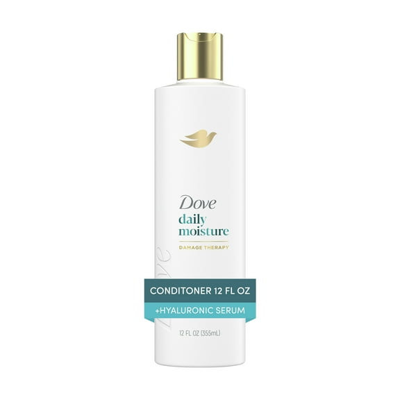 Dove Conditioner Daily Moisture Damage Therapy with Bio-Protein Care Technology & Hyaluronic Serum, 12 fl oz
